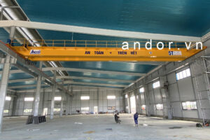 Cầu trục nhà xưởng 5 tấn dầm đôi