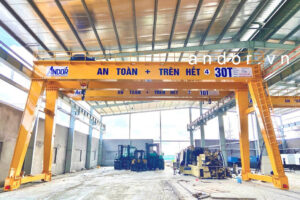 Cổng trục dầm đôi 30 tấn trọn bộ