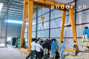 Cổng trục giàn 10 tấn dầm đôi trọn bộ