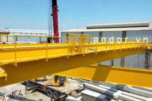 Lắp đặt cầu trục dầm đôi 30 tấn trọn bộ